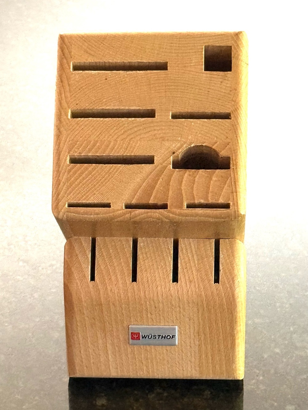Wüsthof 13 Slot Beech Wood Knife Block Empty Kitchen Storage Holder